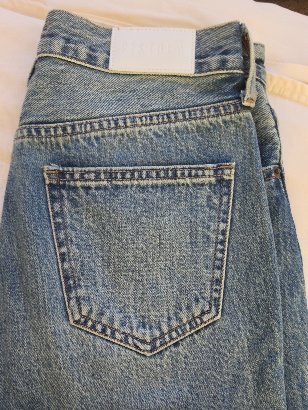 Pistola High-Rise Vintage Blue Denim Jeans